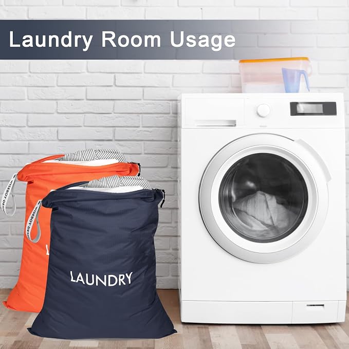 WiseBoy 2 Pack Laundry Bags, Travel Laundry Bag - Image 5