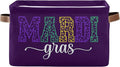 Wamika Happy Mardi Gras Purple Storage Basket by Wamika