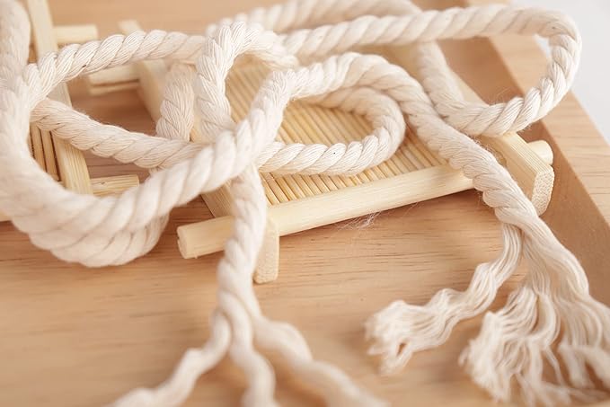 NOANTA Natural Macrame Cord 3mm x 220Yards, Cotton Cord - Image 2