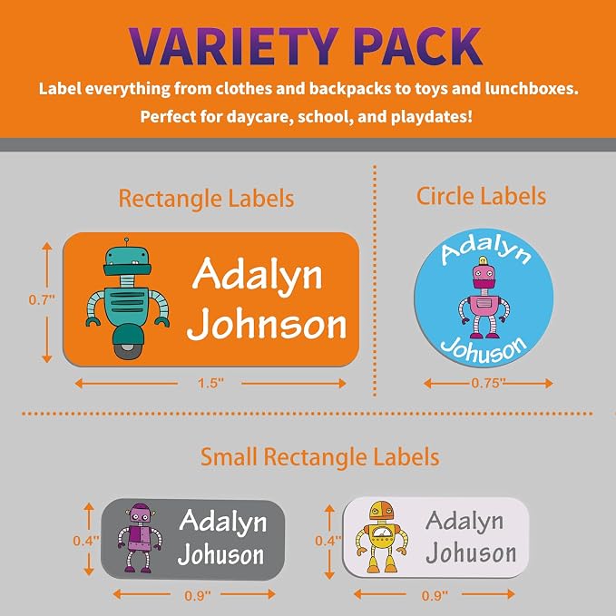 Custom Personalized Name Labels - Image 2
