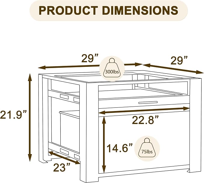 29" Laundry Pedestal for Washer & Dryer, Universal Washing Drying Machine Stand - Image 2