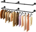 Wall Mounted Clothes Rack 52.6in, Industrial Pipe Clothing Racks Wall Mount by UlSpeed