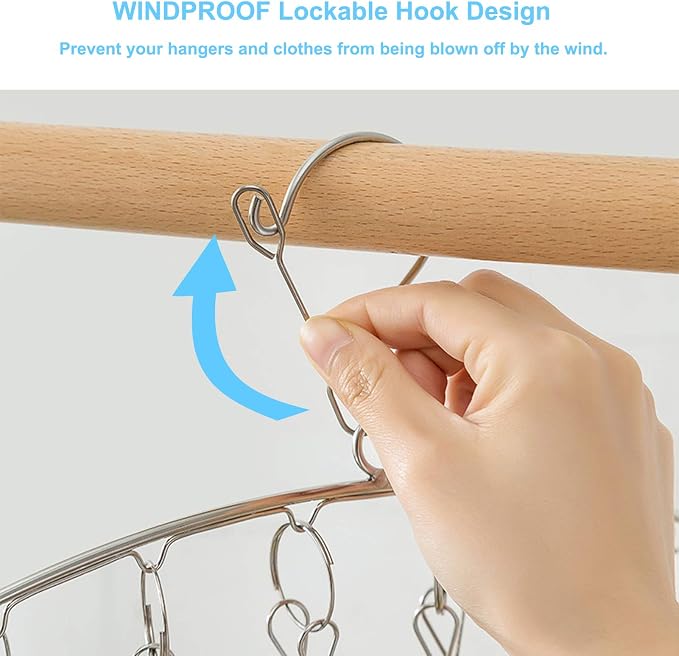 Seropy Clothes Hanger with 10 Clips Laundry Drying Rack 6 Pack, Clothes Drying - Image 3