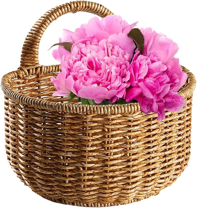 Hand-woven Rattan Storage Basket, - Image 5