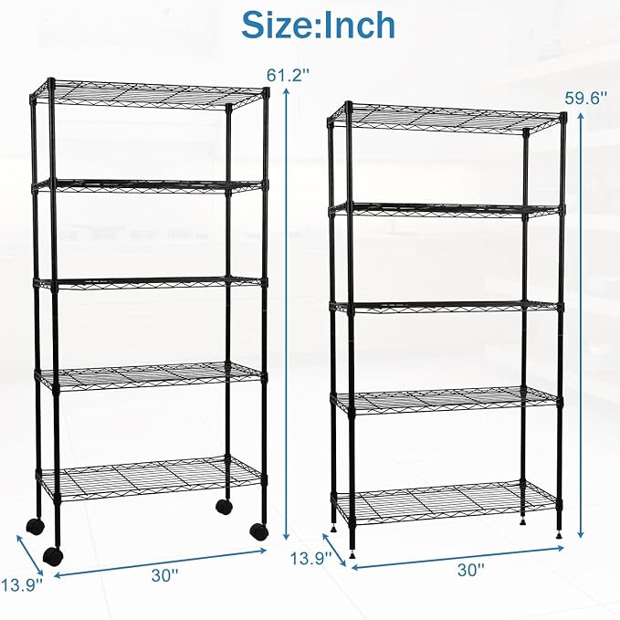 Meet perfect 5-Tier Metal Storage Shelving Unit - Image 3