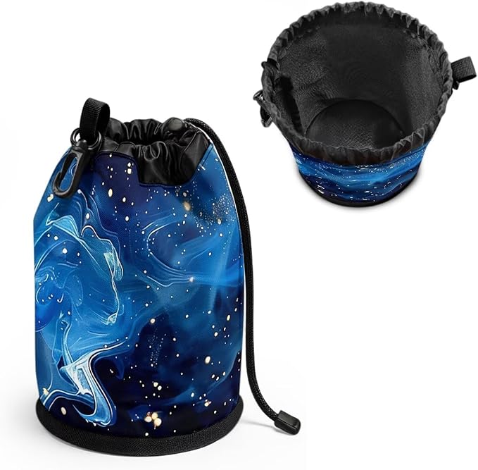 Clothespin Bag Holder Outside, Starry Sky Fluid Pattern Hanging Clothes Pin Bag - Image 2