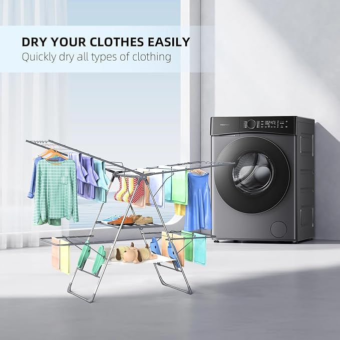 Clothes Drying Rack Foldable 2-Level Laundry Racks - Image 6