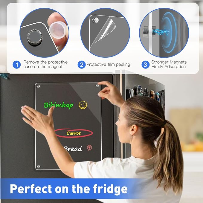 WALGLASS Fridge Acrylic Board, Dry Erase Board - Image 4
