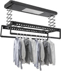 Electric Retractable Airing Rack Black, Ceiling Clothesline 77lbs Load by Unknown