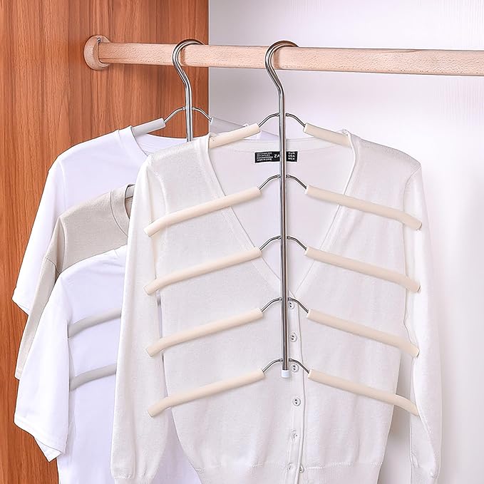3 Pack 5 in 1 Hangers Blouse Tree Hangers Non Slip Space Saving Clothes Hanger - Image 6