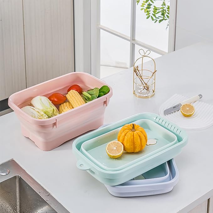 Collapsible Dish Pans, 2Gal Capacity, Plastic Dish Tub Dishpan - Image 4
