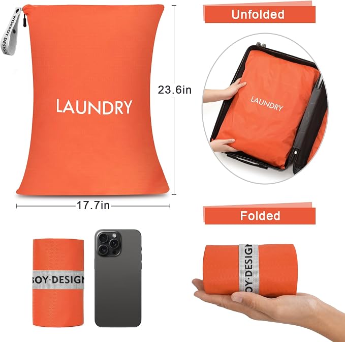 WiseBoy 2 Pack Laundry Bags, Travel Laundry Bag - Image 2