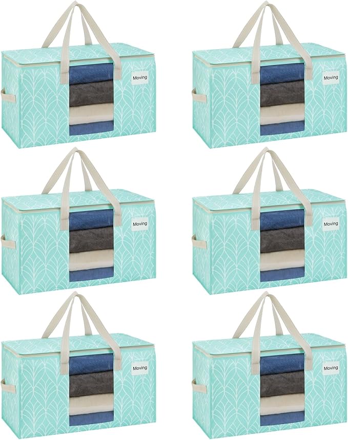 VENO 6 Pack Moving Bags, Storage Bins by Veno