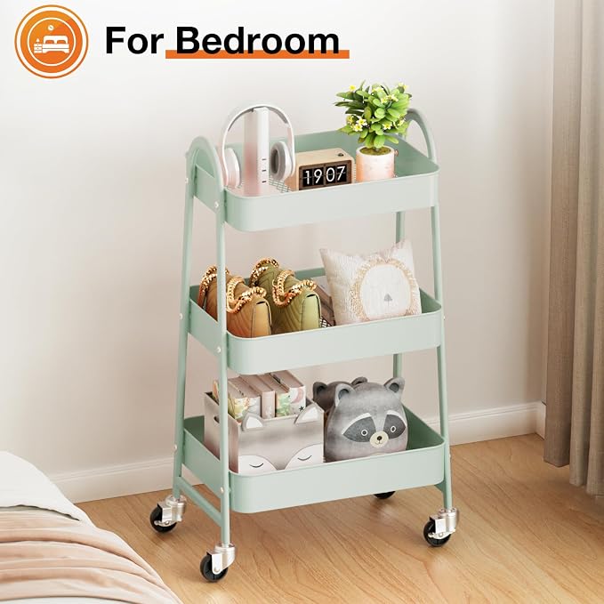 NEWBULIG 3-Tier Rolling Utility Cart - Image 6