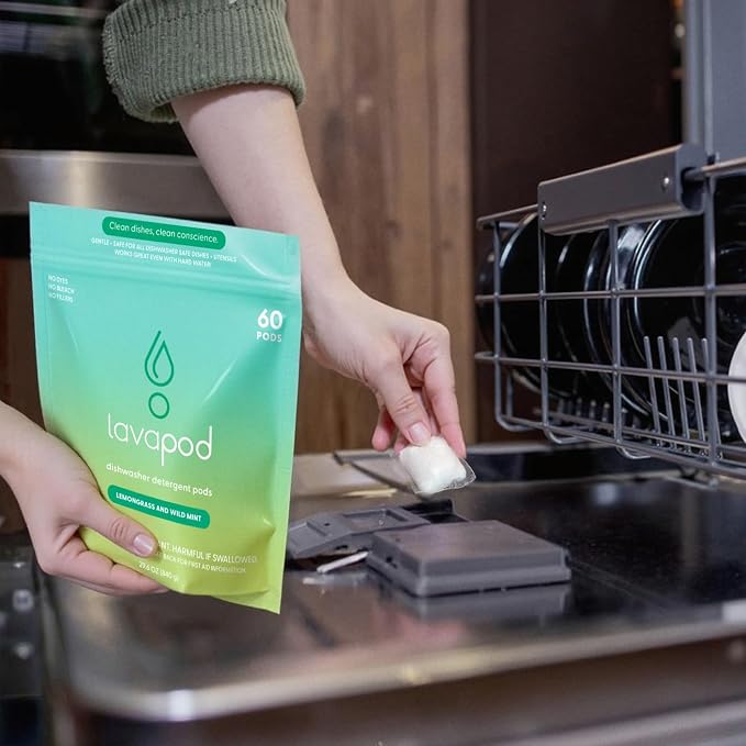 Natural Dishwasher Pods | Plant Based Enzymes Dishwasher Detergent, Free & Clear - Image 9