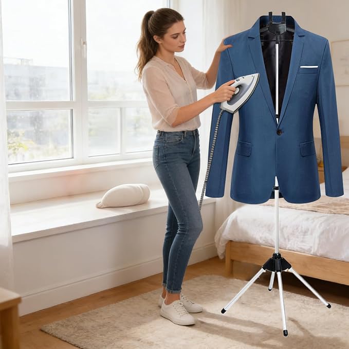 Adjustable Ironing Rack – Telescopic Clothes Steamer Bracket, Folding Garment - Image 3