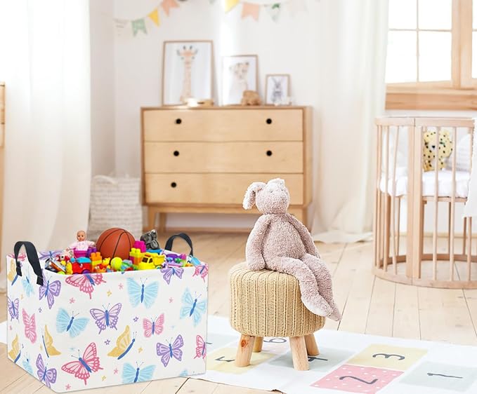 Rectangular Kids Storage Bin Gift Basket Baby Organizer Shelf Book Basket Room - Image 3