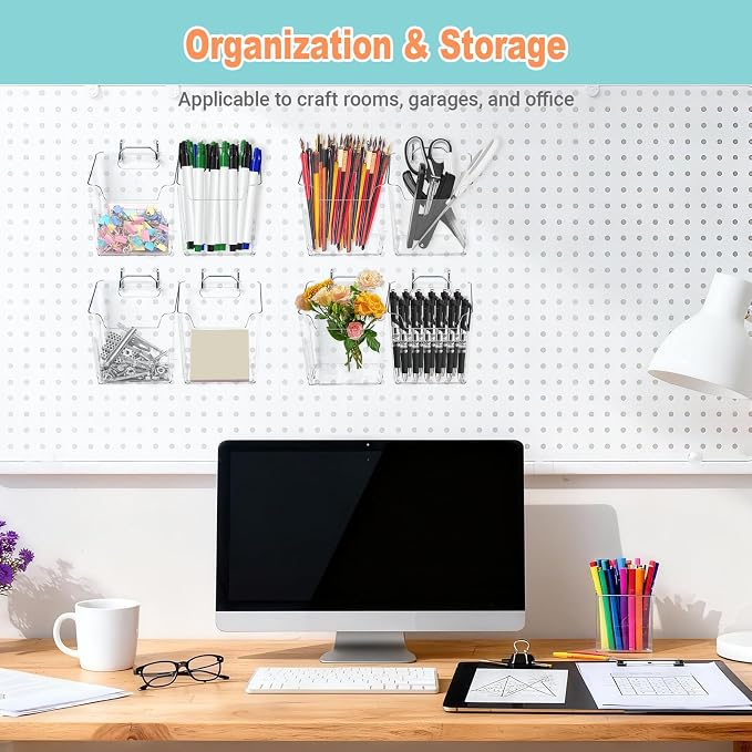 8 Pack Large Pegboard Bins - Image 6