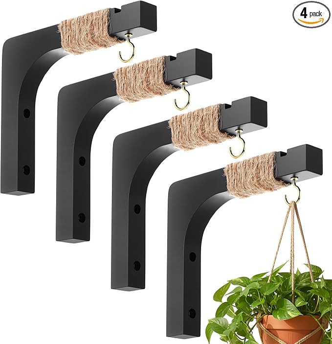 Geelin 4 Pack Wooden Plant Hanger by Geelin