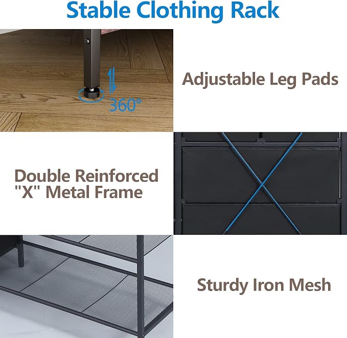 Auromie Heavy Duty Clothes Rack - Image 5