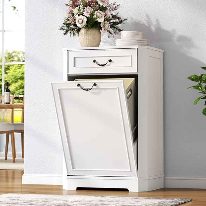Loomie Tilt Out Laundry Hamper Cabinet, Hidden Laundry Cabinets - Image 7