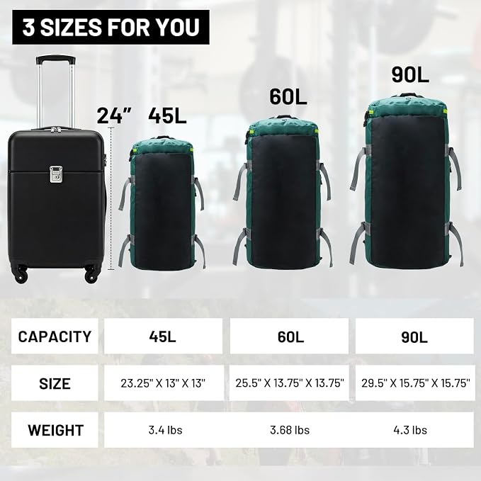 MIER Large Duffel Backpack Sports Gym Bag - Image 6