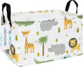 LANGYASHAN Rectangular Storage Bin Collapse Canvas Fabric Cartoon Storage Basket by LANGYASHAN