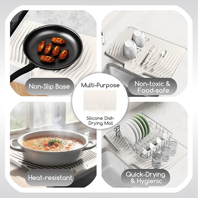 Large Premium Silicone Dish Drying Mat - Image 4