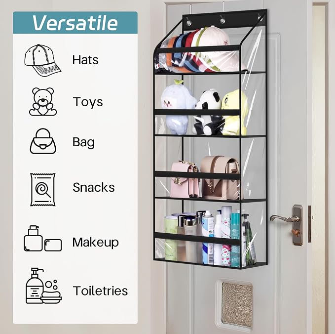 AOODA Clear Over the Door Hat Racks - Image 7
