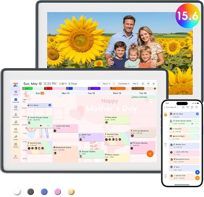 Westsee 15.6" Digital Wall Calendar Frame – Interactive Touchscreen Eletronic by WestseeCalendar