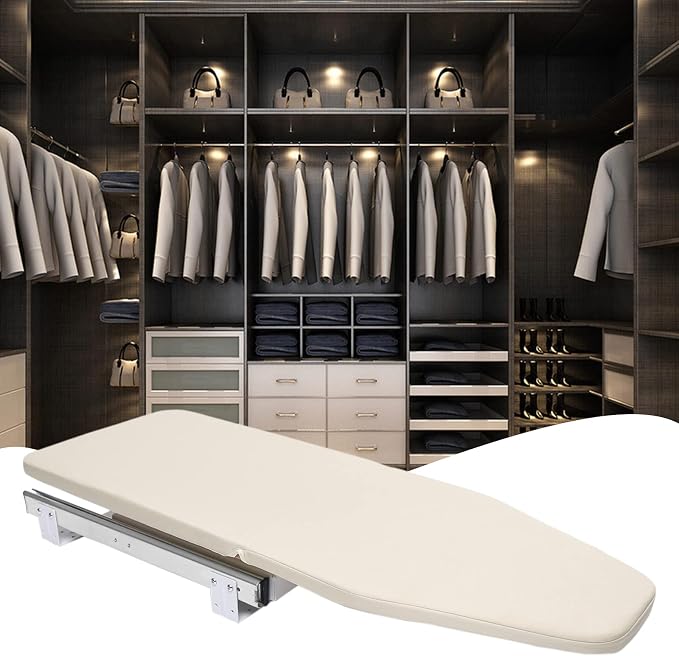 Closet Pull-Out Ironing Board 32.3" X 12.2" Buit-in Iron Board Mini Ironing by JAYEUW