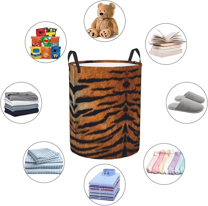 Tiger Texture Laundry Hamper Bag - Image 5