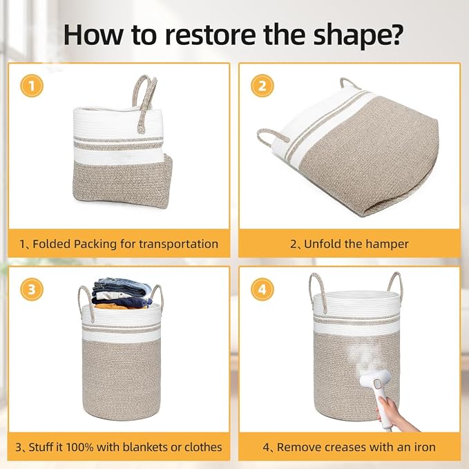72L Large Laundry Basket, Laundry Hamper - Image 4