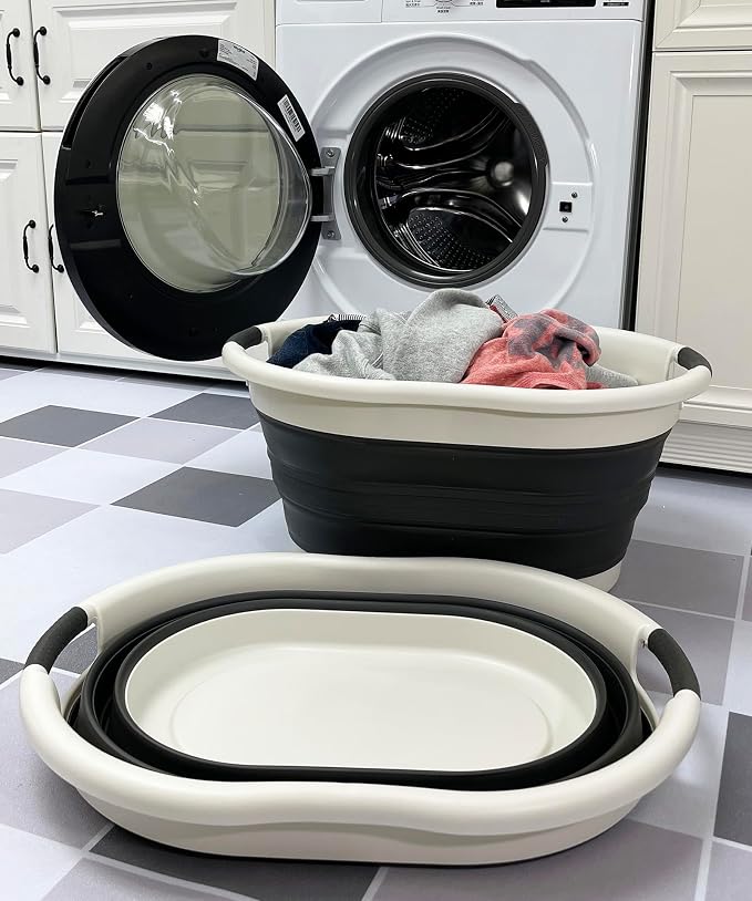 SAMMART 36L Collapsible Plastic Laundry Basket - Image 3