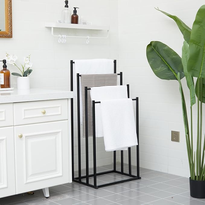 Suzile 4 Tier H Freestanding Towel Rack - Image 4