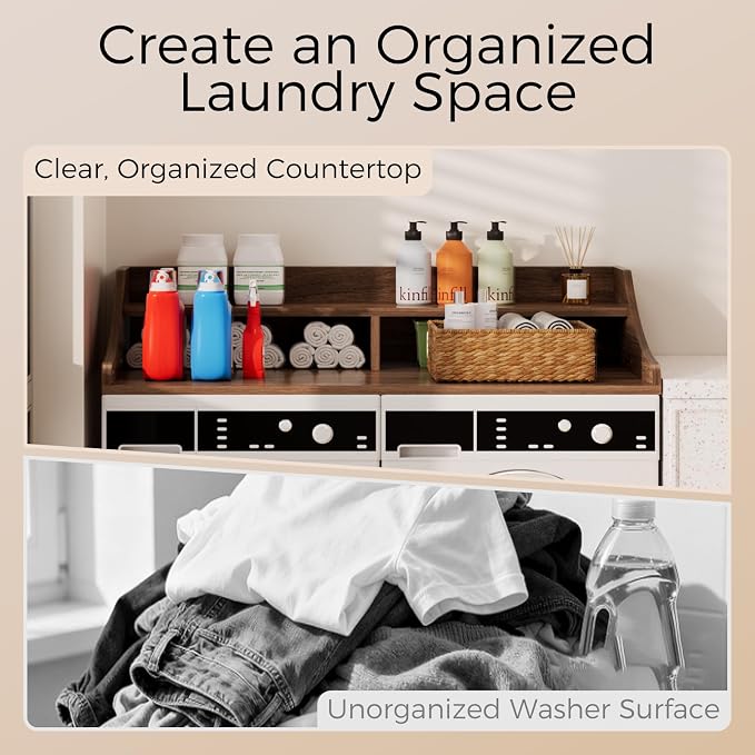 2-Tier Washer Dryer Topper, Laundry Room Organizer - Image 5