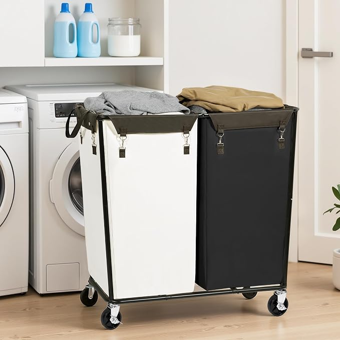 280L Rolling Laundry Basket by Unknown