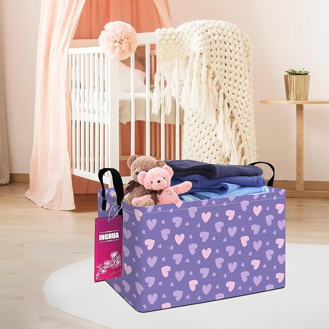 Rectangular Storage Basket Fabric Organizer Bin - Image 5