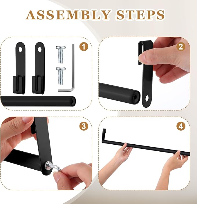 2 Pack Wire Shelving Garment Hanger Bar Wire Shelving Accessories Industrial - Image 3