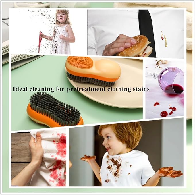 Two-Sided Laundry Stain Remover Brush, Soft Bristle - Image 7
