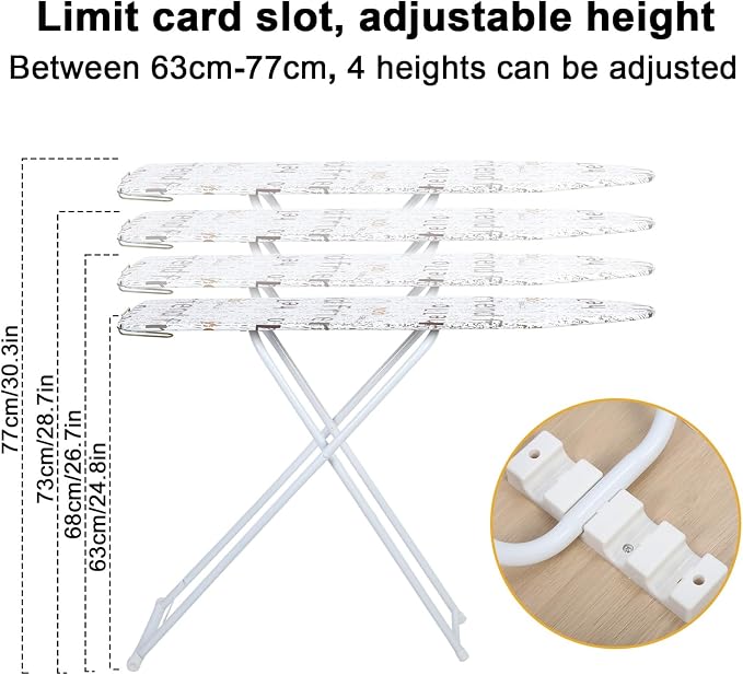 Foldable Ironing Board 43" x 13", Height Adjustable Iron Board - Image 7