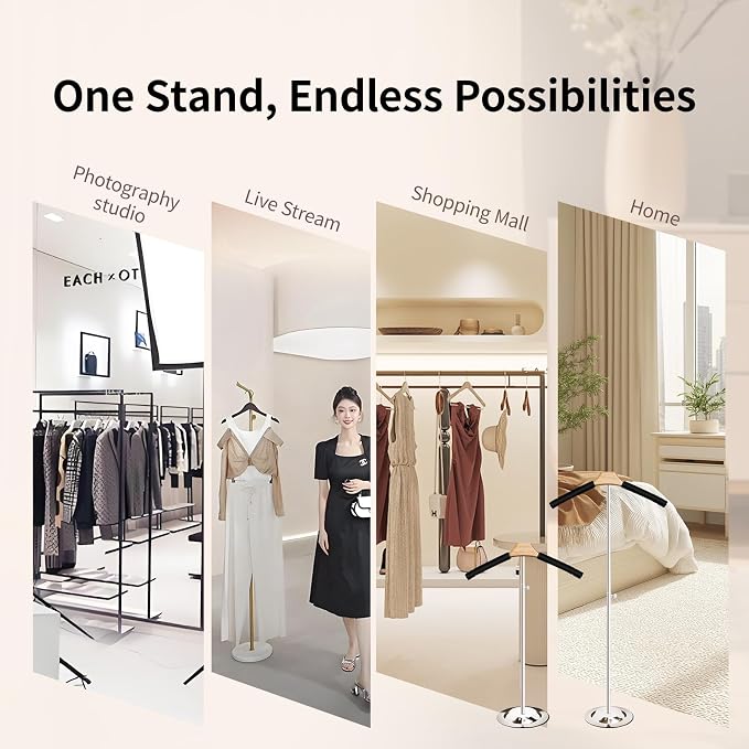 Shirt Display Stand Adjustable Height 20-36" Mannequin Torso Foam-Padded - Image 3