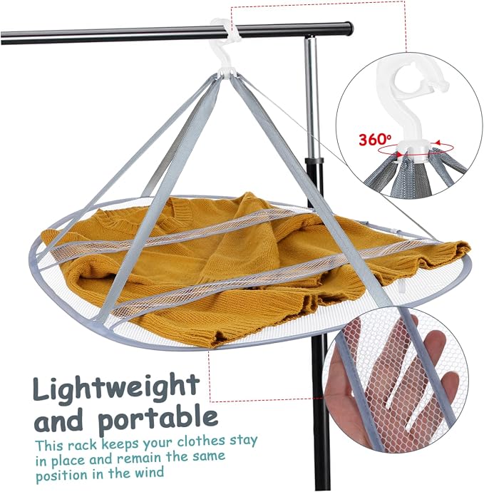 Mesh Drying Rack Collapsible Flat Sweater Dryer - Image 6