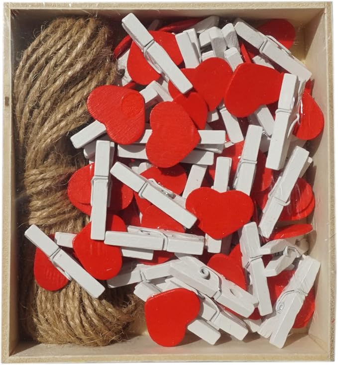 LWR CRAFTS Wooden Mini White Clothespins - Image 4