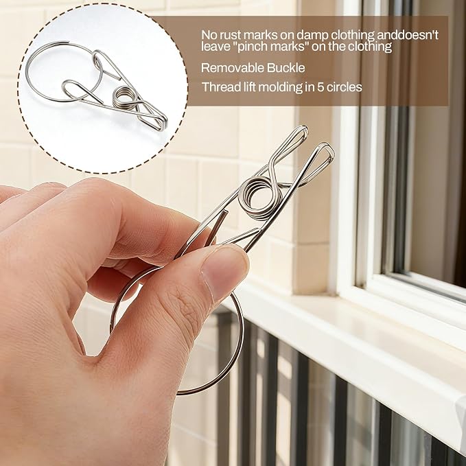 6 PCS Stainless Steel Hanging Drying Rack - Image 3