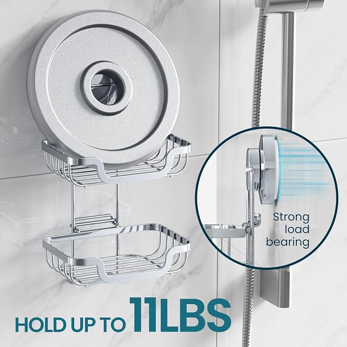 TAILI Double Layer Soap Holder, Drill-Free Bar Soap Dish Tray Suction Cup - Image 7