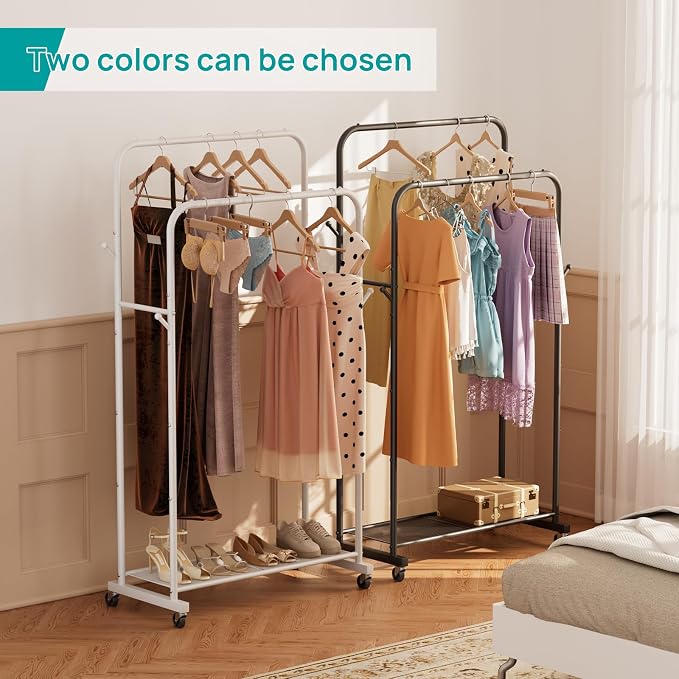 SINGAYE Clothing Rack Garment Coat Racks Drying Metal Freestanding - Image 7