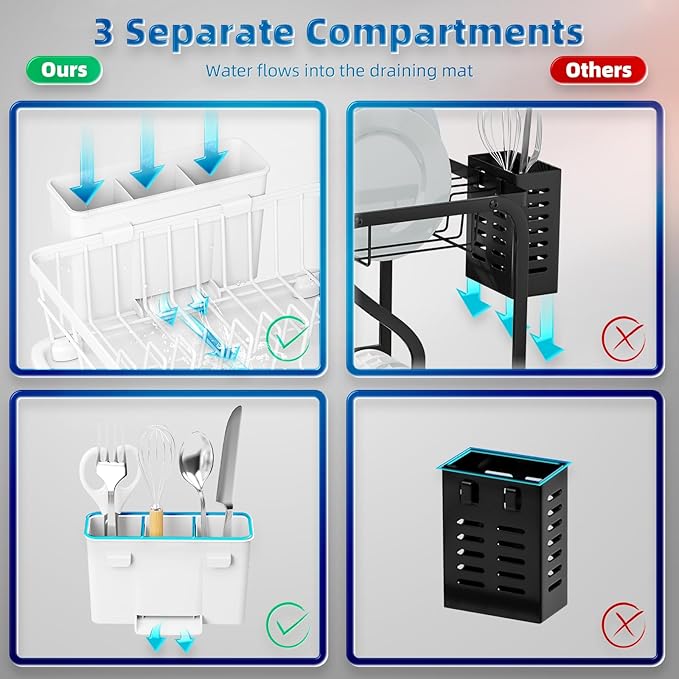 Dish Drying Rack, Space-Saving Dish Rack, Dish Racks - Image 4
