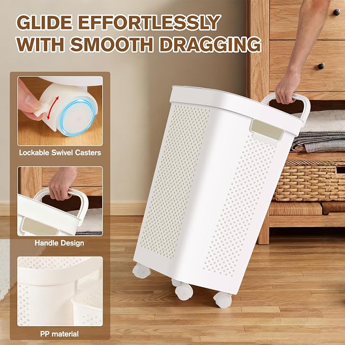 Ultra Wheeled Laundry Hamper - Image 3