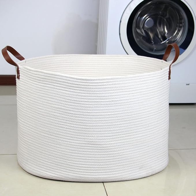 Casaphoria Extra Large Woven Cotton Rope Storage Basket - Image 8